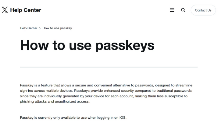 淮阴苹果维修店铺分享iOS用户如何通过通行密钥(Passkey)登录 